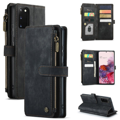 CaseMe-C30 PU + TPU Multifunctional Horizontal Flip Leather Case with Holder & Card Slot & Wallet & Zipper Pocket, For Samsung Galaxy S10+, For Samsung Galaxy S20 5G, For Samsung Galaxy S20+ 5G, For Samsung Galaxy S20 Ultra 5G, For Samsung Galaxy S20 F...