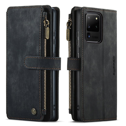 CaseMe-C30 PU + TPU Multifunctional Horizontal Flip Leather Case with Holder & Card Slot & Wallet & Zipper Pocket, For Samsung Galaxy S10+, For Samsung Galaxy S20 5G, For Samsung Galaxy S20+ 5G, For Samsung Galaxy S20 Ultra 5G, For Samsung Galaxy S20 F...