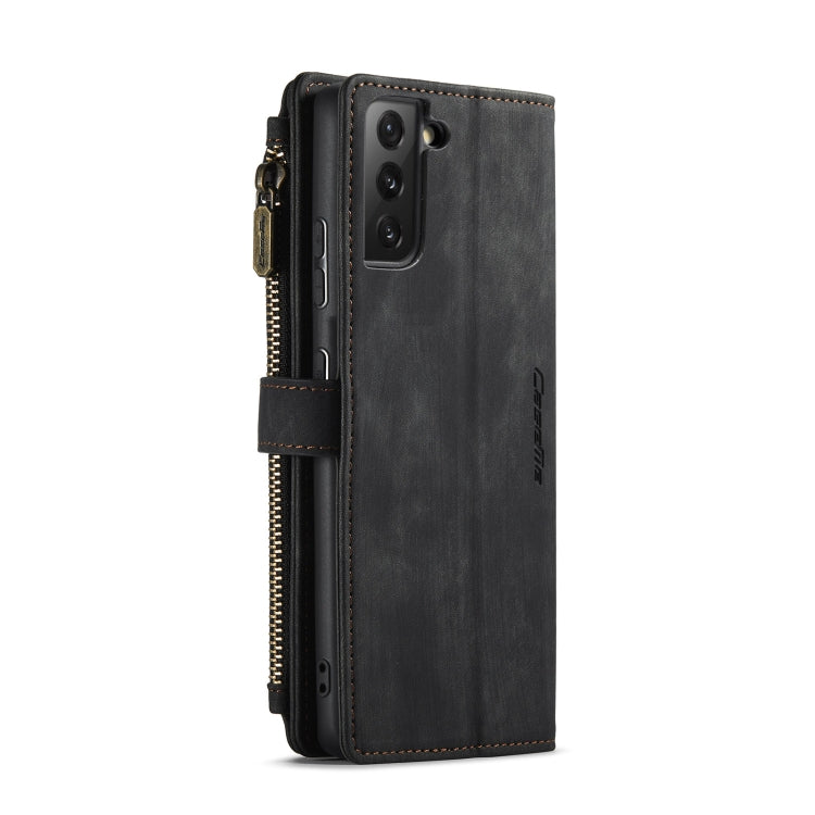 CaseMe-C30 PU + TPU Multifunctional Horizontal Flip Leather Case with Holder & Card Slot & Wallet & Zipper Pocket, For Samsung Galaxy S21+ 5G, For Samsung Galaxy S21 Ultra 5G, For Samsung Galaxy S21 FE