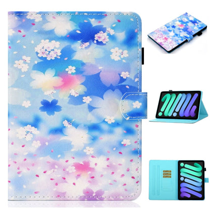 Coloured Drawing Horizontal Flip Leather Case with Holder & Card Slot & Sleep / Wake-up Function, For iPad mini 2024 / mini 6