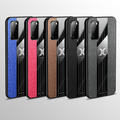 XINLI Stitching Cloth Textue Shockproof TPU Protective Case with Ring Holder, For Samsung Galaxy S20, For Samsung Galaxy S20 FE, For Samsung Galaxy S20+, For Samsung Galaxy S20 Ultra, For Samsung Galaxy S21 5G
