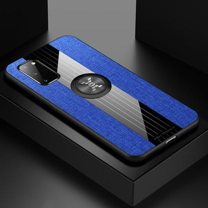 XINLI Stitching Cloth Textue Shockproof TPU Protective Case with Ring Holder, For Samsung Galaxy S20, For Samsung Galaxy S20 FE, For Samsung Galaxy S20+, For Samsung Galaxy S20 Ultra, For Samsung Galaxy S21 5G