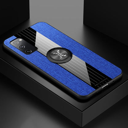 XINLI Stitching Cloth Textue Shockproof TPU Protective Case with Ring Holder, For Samsung Galaxy S20, For Samsung Galaxy S20 FE, For Samsung Galaxy S20+, For Samsung Galaxy S20 Ultra, For Samsung Galaxy S21 5G