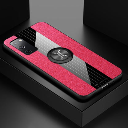 XINLI Stitching Cloth Textue Shockproof TPU Protective Case with Ring Holder, For Samsung Galaxy S20, For Samsung Galaxy S20 FE, For Samsung Galaxy S20+, For Samsung Galaxy S20 Ultra, For Samsung Galaxy S21 5G