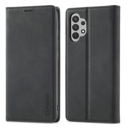 LC.IMEEKE Strong Magnetism Ultra-thin Horizontal Flip Matte TPU + PU Leather Case with Holder & Card Slots & Wallet, For Samsung Galaxy A32 5G