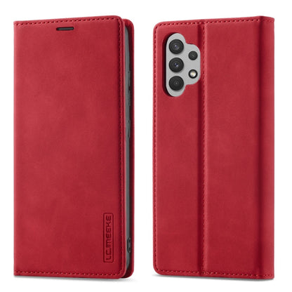 LC.IMEEKE Strong Magnetism Ultra-thin Horizontal Flip Matte TPU + PU Leather Case with Holder & Card Slots & Wallet, For Samsung Galaxy A32 5G