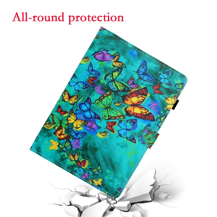 Coloured Drawing Horizontal Flip Leather Case with Holder & Card Slot & Sleep / Wake-up Function, For iPad mini 2024 / mini 6