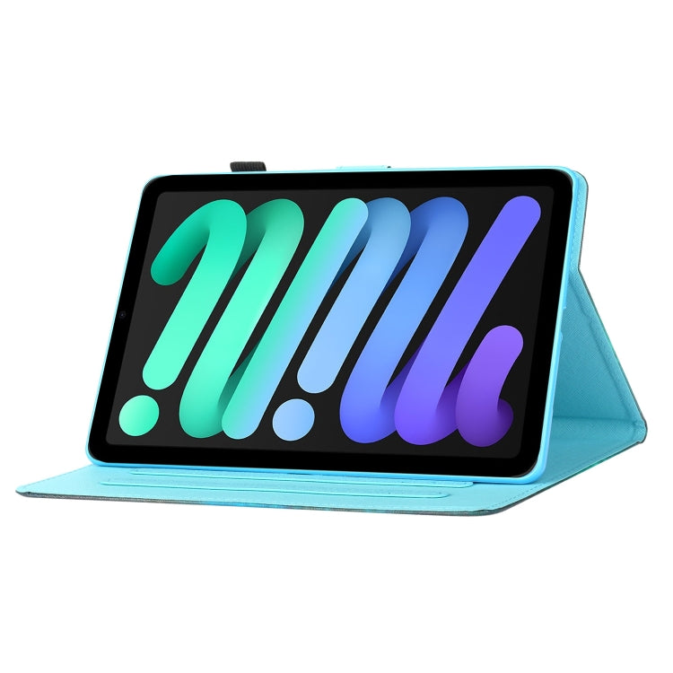 Coloured Drawing Horizontal Flip Leather Case with Holder & Card Slot & Sleep / Wake-up Function, For iPad mini 2024 / mini 6