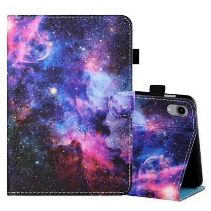 Coloured Drawing Stitching Horizontal Flip Leather Case with Holder & Card Slot & Sleep / Wake-up Function, For iPad mini 2024 / mini 6, For iPad mini 6