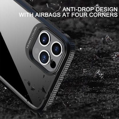 MG Series Carbon Fiber TPU + Clear PC Four-corner Airbag Shockproof Case, For iPhone 12 Pro Max, For iPhone 12 / 12 Pro, For iPhone 11 Pro, For iPhone 11 Pro Max