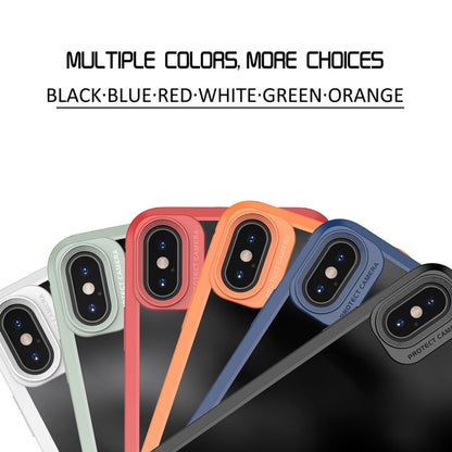MG Series Carbon Fiber TPU + Clear PC Four-corner Airbag Shockproof Case, For iPhone X / XS, For iPhone XS Max, For iPhone XR