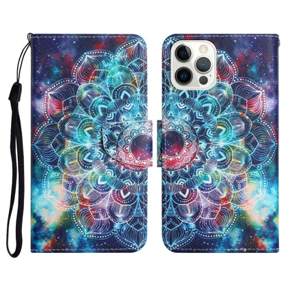 Painted Pattern Horizontal Flip Leather Case with Holder & Card Slot & Wallet, For iPhone 12 / 12 Pro