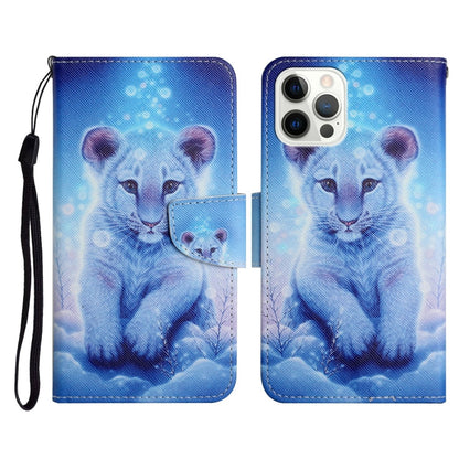 Painted Pattern Horizontal Flip Leather Case with Holder & Card Slot & Wallet, For iPhone 12 / 12 Pro