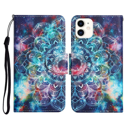 Painted Pattern Horizontal Flip Leather Case with Holder & Card Slot & Wallet, For iPhone 12 mini