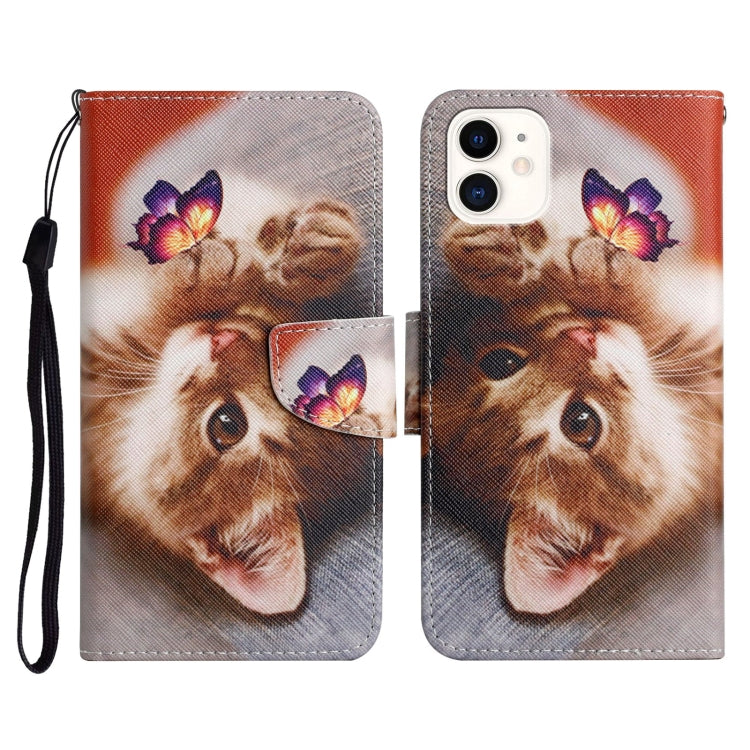 Painted Pattern Horizontal Flip Leather Case with Holder & Card Slot & Wallet, For iPhone 12 mini