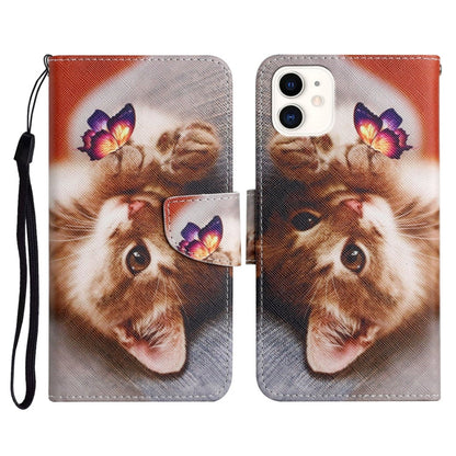 Painted Pattern Horizontal Flip Leather Case with Holder & Card Slot & Wallet, For iPhone 12 mini