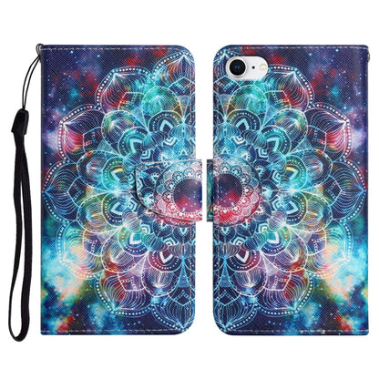 Painted Pattern Horizontal Flip Leather Case with Holder & Card Slot & Wallet, For iPhone SE 2022 / SE 2020 / 8 / 7
