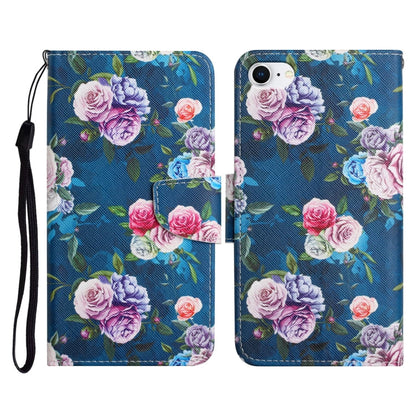 Painted Pattern Horizontal Flip Leather Case with Holder & Card Slot & Wallet, For iPhone SE 2022 / SE 2020 / 8 / 7
