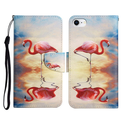 Painted Pattern Horizontal Flip Leather Case with Holder & Card Slot & Wallet, For iPhone SE 2022 / SE 2020 / 8 / 7