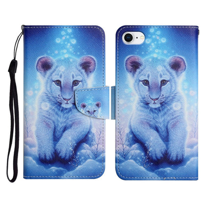 Painted Pattern Horizontal Flip Leather Case with Holder & Card Slot & Wallet, For iPhone SE 2022 / SE 2020 / 8 / 7