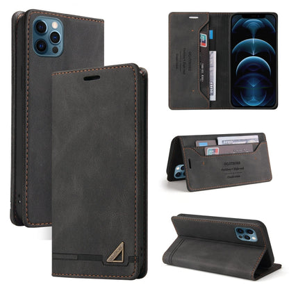 Skin Feel Anti-theft Brush Horizontal Flip Leather Case with Holder & Card Slots & Wallet, For iPhone 13 Pro Max, For iPhone 13 Pro, For iPhone 13, For iPhone 13 mini, For iPhone 12 Pro Max, For iPhone 12 / 12 Pro