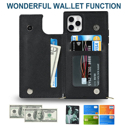 Cross-body Square Double Buckle Flip Card Bag TPU+PU Case with Card Slots & Wallet & Photo & Strap, For iPhone 11 Pro Max, For iPhone 12 mini, For iPhone 12 / 12 Pro, For iPhone 12 Pro Max