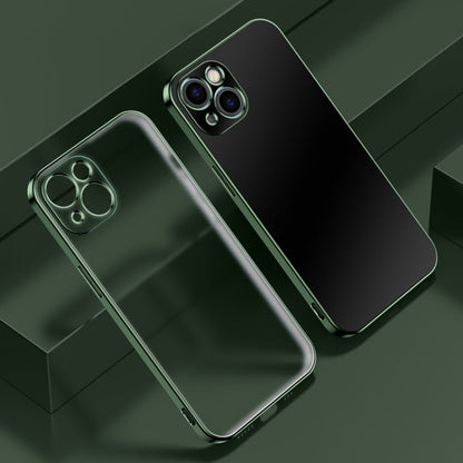 Electroplated Edge Frosted TPU Shockproof Case, For iPhone 13 mini, For iPhone 13, For iPhone 13 Pro