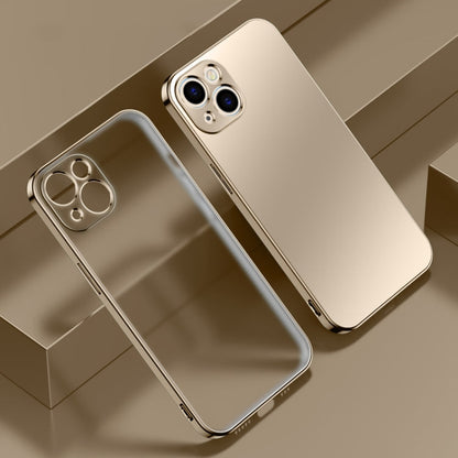 Electroplated Edge Frosted TPU Shockproof Case, For iPhone 13 Pro Max
