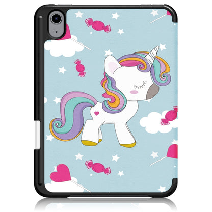 Painted Pattern TPU Horizontal Flip Leather Case with Three-folding Holder & Pen Slot & Sleep / Wake-up Function, For iPad mini 2024 / mini 6