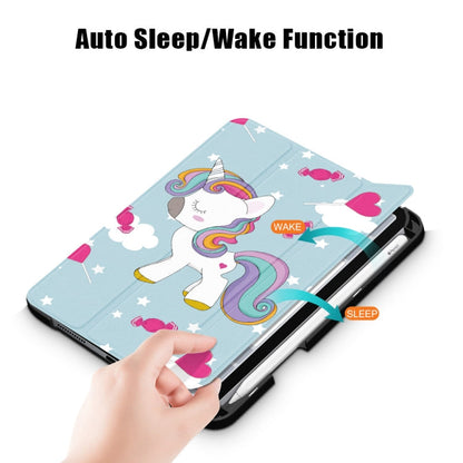 Painted Pattern TPU Horizontal Flip Leather Case with Three-folding Holder & Pen Slot & Sleep / Wake-up Function, For iPad mini 2024 / mini 6