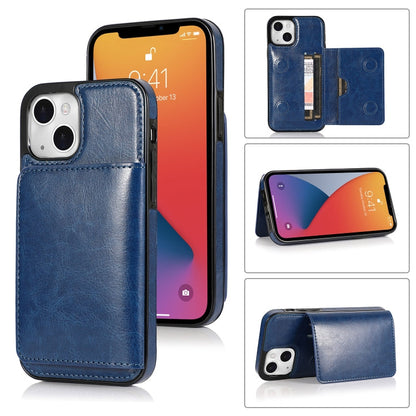 Shockproof PU + TPU Protective Case with Card Slots & Holder, For iPhone 13 mini, For iPhone 13, For iPhone 13 Pro, For iPhone 13 Pro Max