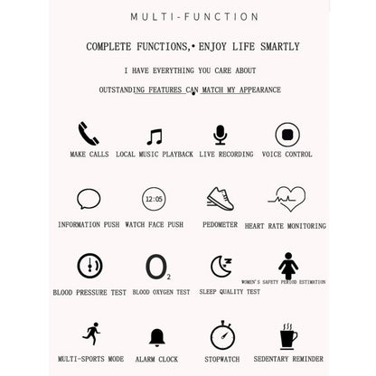 Z73 1.09 inch Touch Screen Smart Bracelet, Support Sleep Monitoring / Heart Rate Monitoring / Voice Control / Women Menstrual Cycle Reminder