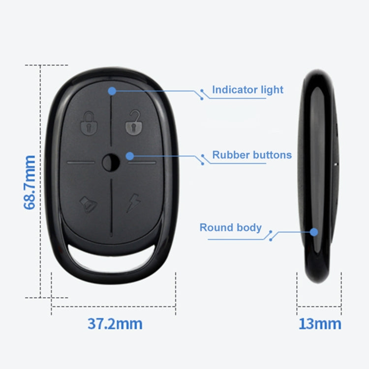 AK-K2000812 4-button Copy Style Electric Barrier Garage Door Battery Car Key Remote Controller, 315MHZ, 433MHZ
