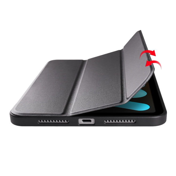 Honeycomb TPU Leather Tablet Case with 3-Folding Holder, For iPad mini 6 / mini 2024