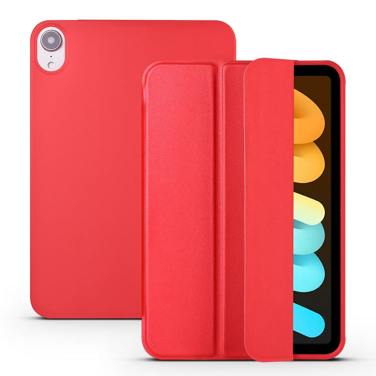 Honeycomb TPU Leather Tablet Case with 3-Folding Holder, For iPad mini 6 / mini 2024