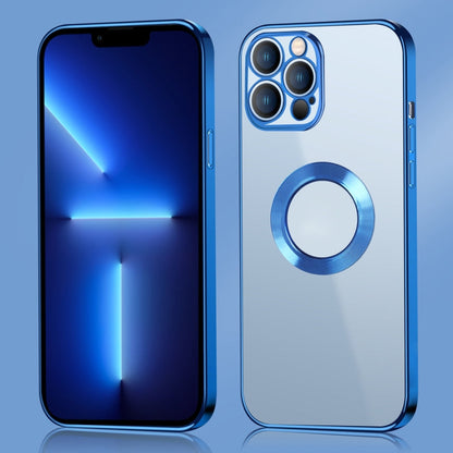 9D Electroplated Edge Metal Ring Clear PC + TPU Shockproof Case, For iPhone 13, For iPhone 13 Pro, For iPhone 13 Pro Max, For iPhone 12