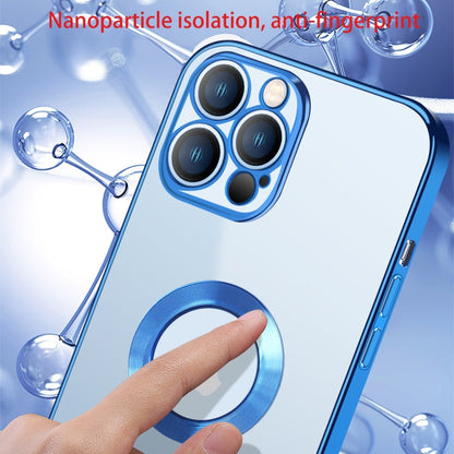 9D Electroplated Edge Metal Ring Clear PC + TPU Shockproof Case, For iPhone 13, For iPhone 13 Pro, For iPhone 13 Pro Max, For iPhone 12