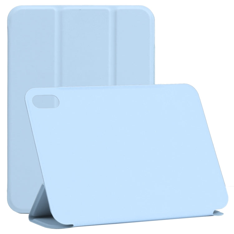 Horizontal Flip Ultra-thin Double-sided Clip Non-buckle Magnetic PU Tablet Leather Case With Three-folding Holder & Sleep / Wake-up Function, For iPad mini 2024 / mini 6