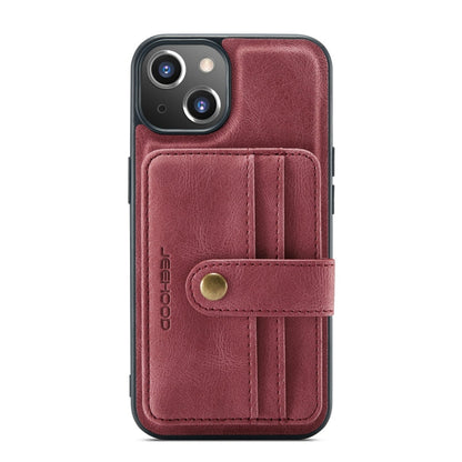 JEEHOOD Anti-theft Brush Magnetic PU + TPU Protective Case with Card Slot, For iPhone 13 mini, For iPhone 13, For iPhone 13 Pro, For iPhone 13 Pro Max