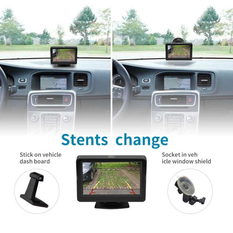PZ620-W Car 4.3-inch Digital USA Frame Solar Wireless Reversing Image, PZ620-W