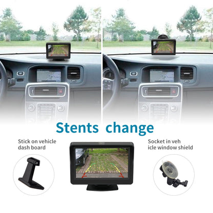 PZ620-W Car 4.3-inch Digital USA Frame Solar Wireless Reversing Image, PZ620-W