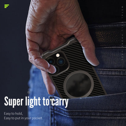 R-JUST RJ51 Hollow Shockproof Metal Protective Case, For iPhone 13, For iPhone 13 Pro, For iPhone 13 Pro Max