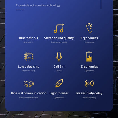 HXSJ Air-S4 Bluetooth 5.1 True Wireless HiFi Stereo Earphones with Charging Case