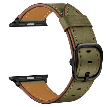 Leather Replacement Strap Watchband For Apple Watch Series, 7 41mm / 6&SE&5&4 40mm / 3&2&1 38mm, 7 45mm / 6&SE&5&4 44mm / 3&2&1 42mm