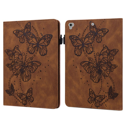Embossed Butterfly Pattern Horizontal Flip Leather Tablet Case, For iPad 9.7 (2018/2017) / Air 2 / Air