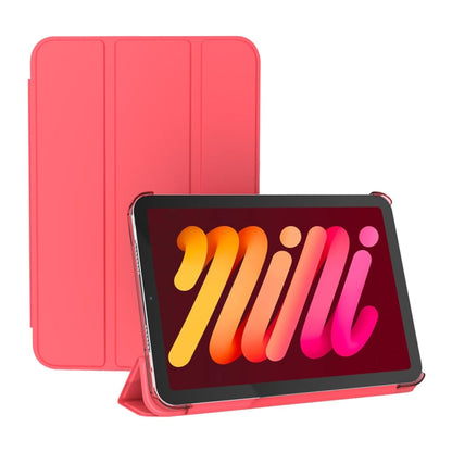 Double-sided Matte Translucent PC Tablet Leather Case with 3-folding Holder & Sleep / Wake-up Function, For iPad mini 2024 / mini 6