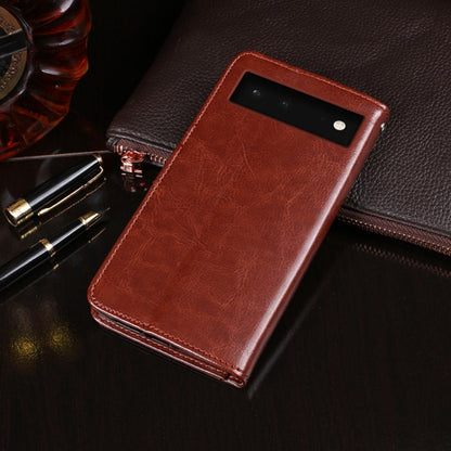 idewei Crazy Horse Texture Horizontal Flip Leather Phone Case with Holder & Card Slots & Wallet, For Google Pixel 6, For Google Pixel 6 Pro, For OPPO A55