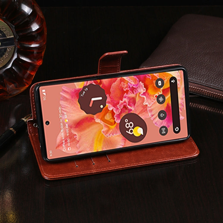 idewei Crazy Horse Texture Horizontal Flip Leather Phone Case with Holder & Card Slots & Wallet, For Google Pixel 6, For Google Pixel 6 Pro, For OPPO A55
