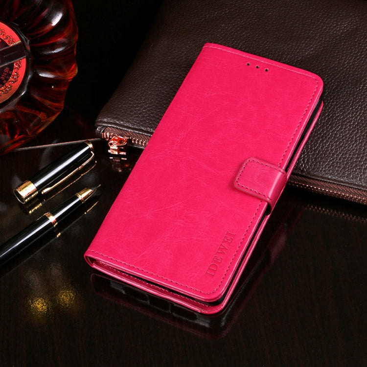 idewei Crazy Horse Texture Leather Phone Case with Holder & Card Slots & Wallet, For Motorola Moto E20, For Nokia C30, For OnePlus 9RT 5G