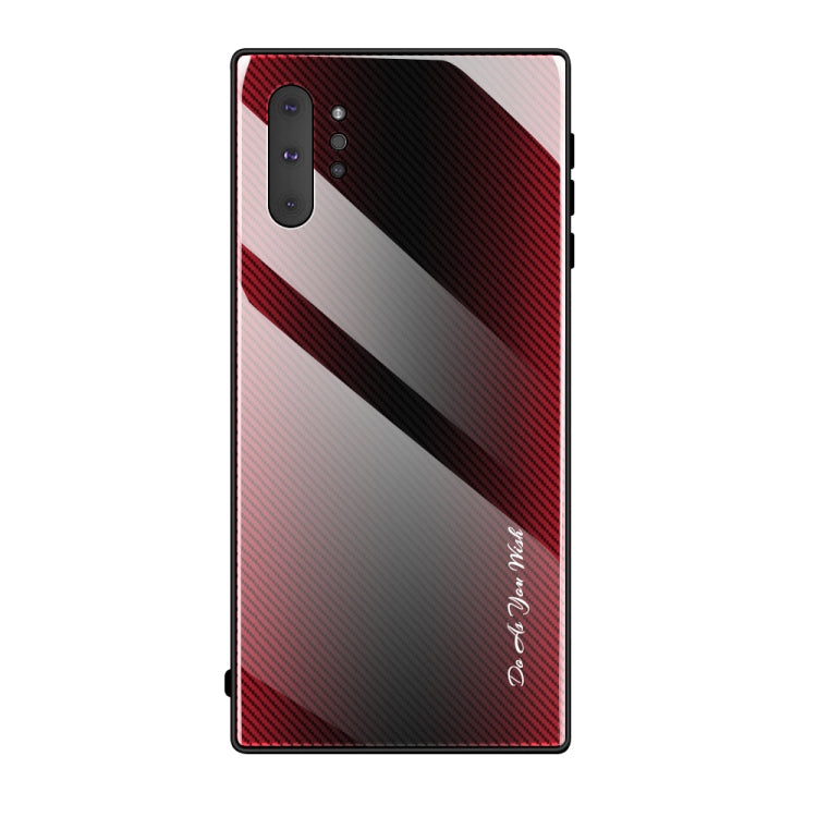 Texture Gradient Glass Protective Case, For Galaxy Note 10 Pro, For Galaxy S10, For iPhone SE 2022 / SE 2020 / 8 / 7, For iPhone XS Max